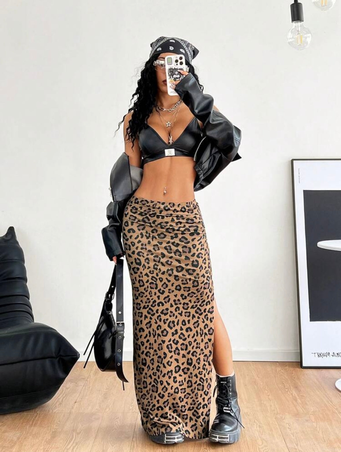 Falda animal print
